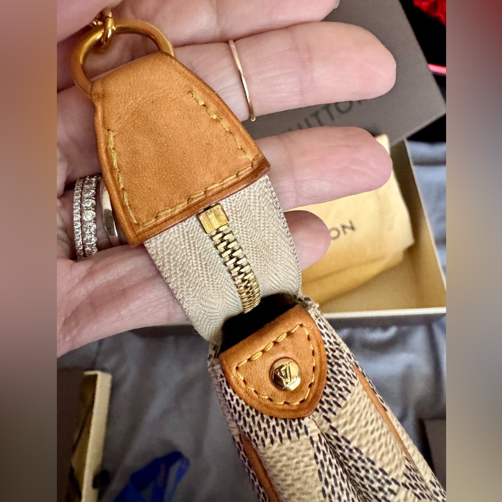 Discontinued Louis Vuitton Damier Azur Eva Gold Accents Dustbag Gift Box/Receipt - Picture 8 of 16